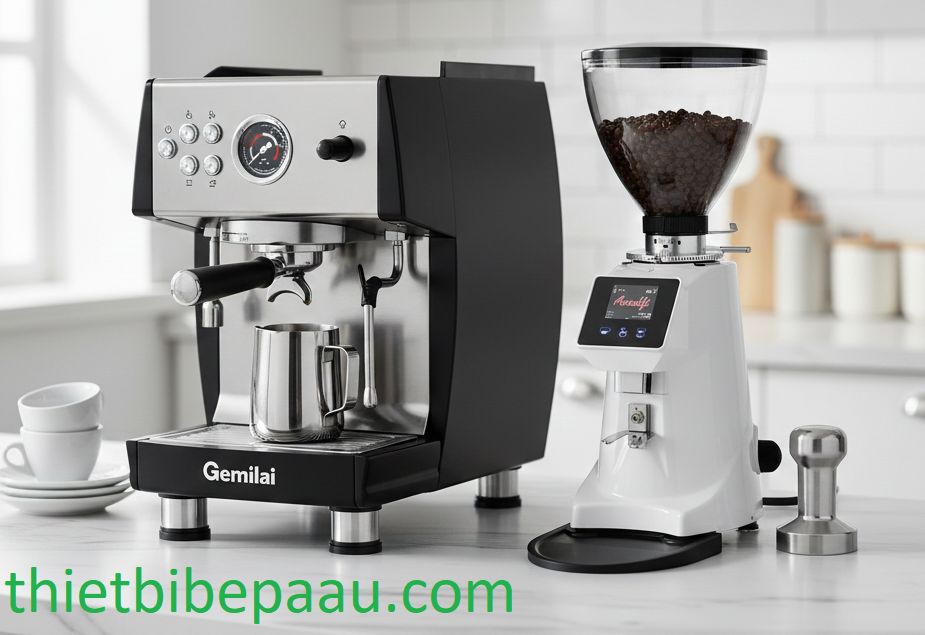Combo Máy pha cà phê Gemilai 3200B Pro+Máy xay cà phê Amalfi A80 4 Combo Máy pha cà phê Gemilai 3200B Pro+Máy xay cà phê Amalfi A80