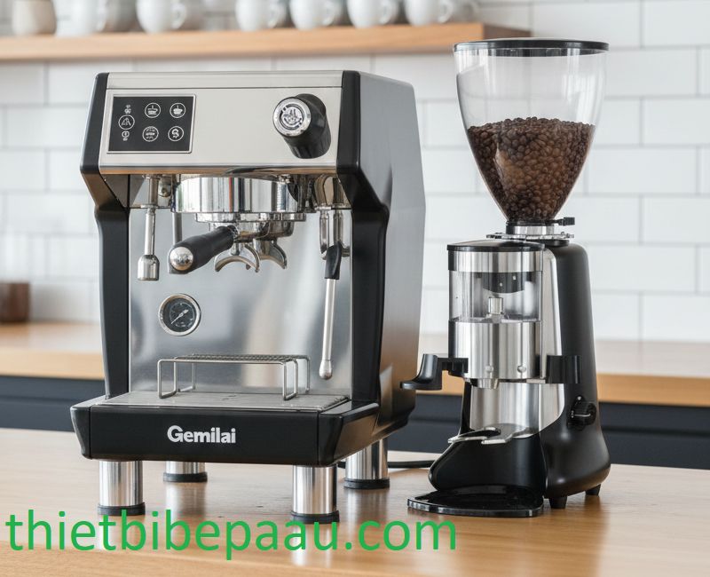 Combo máy pha cà phê Gemilai CRM 3200B và máy xay cà phê Gemilai HC600 Top 5 máy pha cà phê cho quán nhỏ