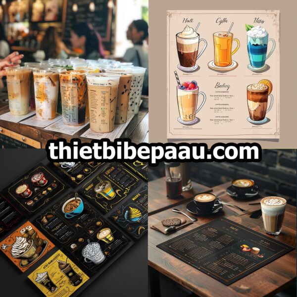 Setup menu quán trà sữa chuyên nghiệp